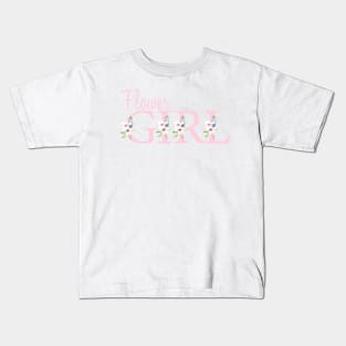 Flower girl in pink Kids T-Shirt